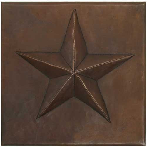 Star design copper tile