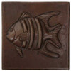 Tropical fish design copper tile