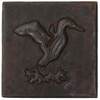 Flying duck design copper tile