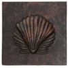 Sea shell design copper tile