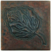 Aspen Leaf design copper tile