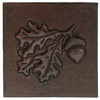 Acorn with leaves copper tile design