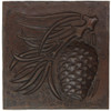 Pinecone design copper tile