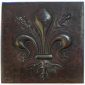 Fleur De Lis design copper tile