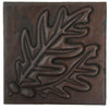 Acorns with leaves design copper tile