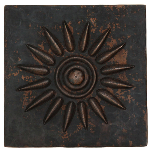 Sun Burst design copper tile