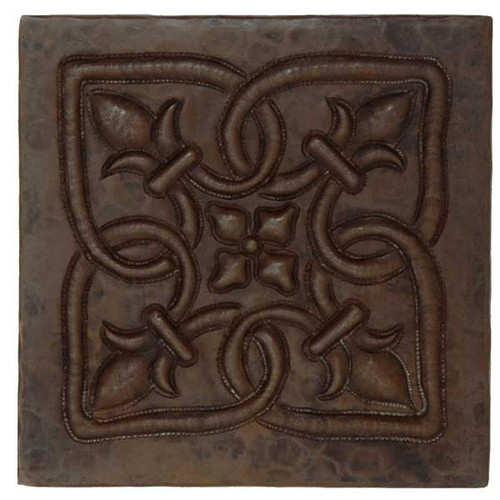 Infinity Fleur De Lis design copper tile