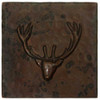 Deer head design copper tile