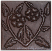 Floral Vine design copper tile
