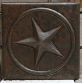 Texas Star design copper tile