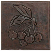 Cherry design copper tile