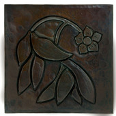 Dogwood Flower design copper tile