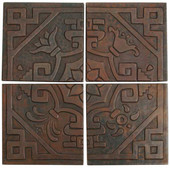 Medallion mosaic design copper tile