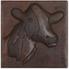 Cow design copper tile