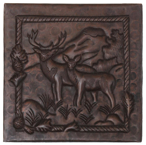 Deer Scene design copper tile