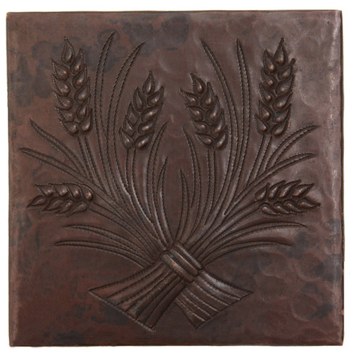 TL851 Wheat Tile in hammered copper