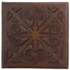 Scroll Medallion design copper tile