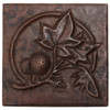 Leaf berry design copper tile