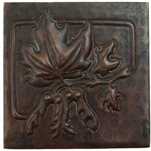 Maple Leave Square design copper tile