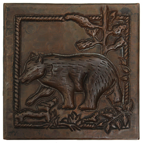 Bear Scene design copper tile