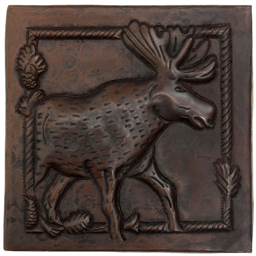 Moose Scene design copper tile