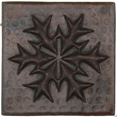 Snowflake Medallion design copper tile