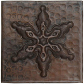 Ornamental snowflake design copper tile