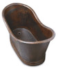 Hammered copper freestanding slipper tub