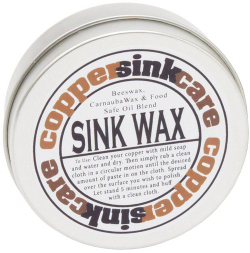 Copper sink care wax