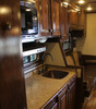 SBV15-Square copper bar sink installed in custom RV trailer