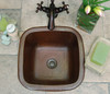 SBV15-Square copper bar sink installed