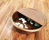 PED20+FR-Spa Foot Soak Hammered Copper Pedicure Bowl with Removable Foot Rest