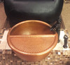 PED20+FR-Spa Foot Soak Hammered Copper Pedicure Bowl with Removable Foot Rest