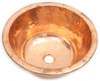 Shiny copper round bar sink