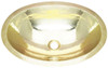 Shiny brass oval