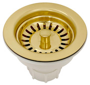 Brass Sink Drain (214-BRS) 3.5" Kitchen Strainer