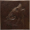 Hammered copper coyote tile TL219