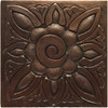 Floral Medallion hammered copper tile TL233