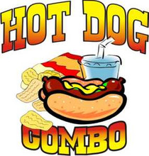 Hot Dog Combo Restaurant Concession Food Vendor Vinyl Decal