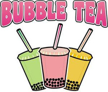 Boba Bubble Tea Concession Fast Food Sign Decal