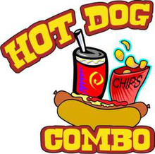 Hot Dog Combo Restaurant Concession Food Vinyl Decal