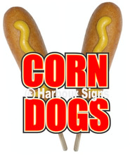 Corn Dogs Hot Dogs Concession Restaurant Sign Decal