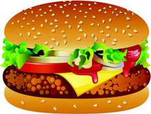 Hamburger Cheeseburger Concession Fast Food Restuarant Menu Decal