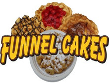 Funnel Cake Cakes Concession Trailer Vinyl Sign Decal
