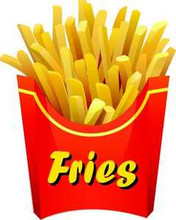 Fries Fast Food Concession Restaurant Menu Decal
