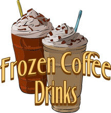 Coffee Frozen Drinks Frappe Concession Decal