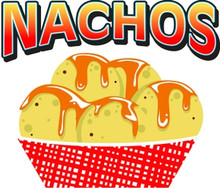 Nachos Nacho Cheese Chips Concession Restaurant Menu Decal