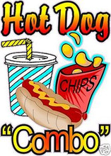 Hot Dog Combo Restaurant Concession Food Decal