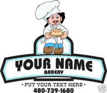 Custom Bakery Cakes Pastries Catering 24" Logo Decal