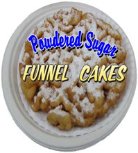 Funnel Cakes Powdered Sugar Concession Food Vinyl Decal